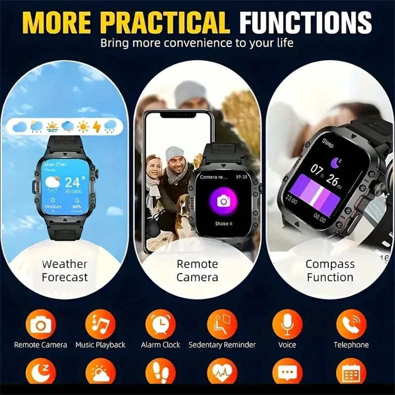 ⌚Robuust outdoor smartwatch - 100+ sportmodi💪Gratis verzending✨