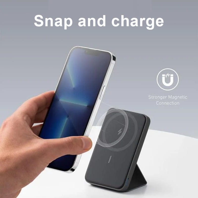 💥Mini opvouwbare draadloze magnetische powerbank met standaard