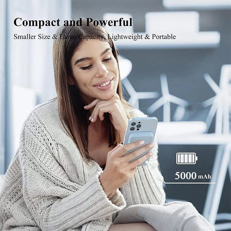 💥Mini opvouwbare draadloze magnetische powerbank met standaard