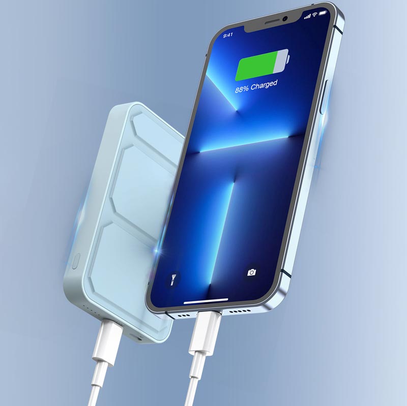 💥Mini opvouwbare draadloze magnetische powerbank met standaard