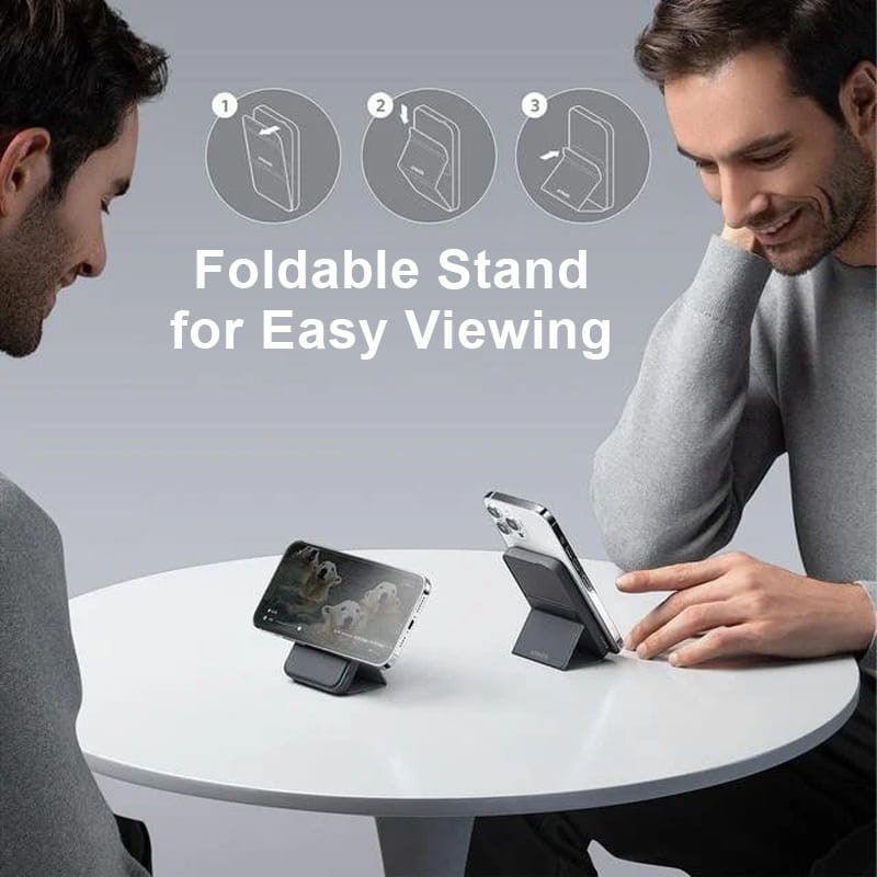 💥Mini opvouwbare draadloze magnetische powerbank met standaard