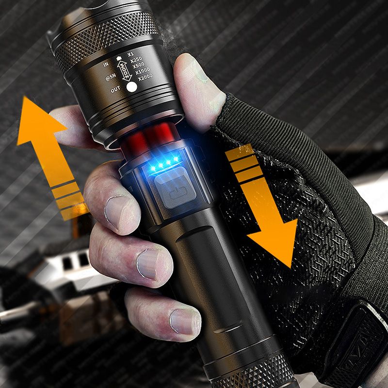 🔦 50% korting + KOOP 2, KRIJG 1 GRATIS! 💥 Superkrachtige zaklamp met zoomfunctie – extreem helder en waterdicht – perfect voor buiten en noodgevallen!