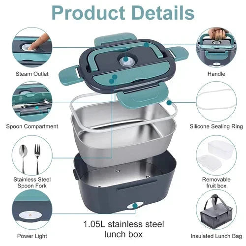 🎁2026 Nieuw binnen 50% KORTING💥Warmer Draagbare Verwarmde Lunch Boxen voor Auto vrachtwagen en Thuis Werk Volwassenen Elektrische Lunch Box