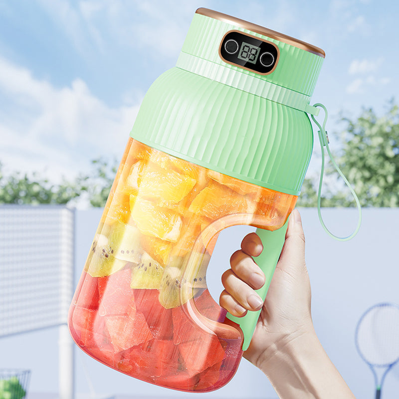 2-in-1 sapcentrifugebeker 🍹 Drink direct na het persen. Grote inhoud, digitaal scherm, ontwerp met meerdere messen. Draagbaar en een must-have voor de sportschool en buitenactiviteiten 🏋️
