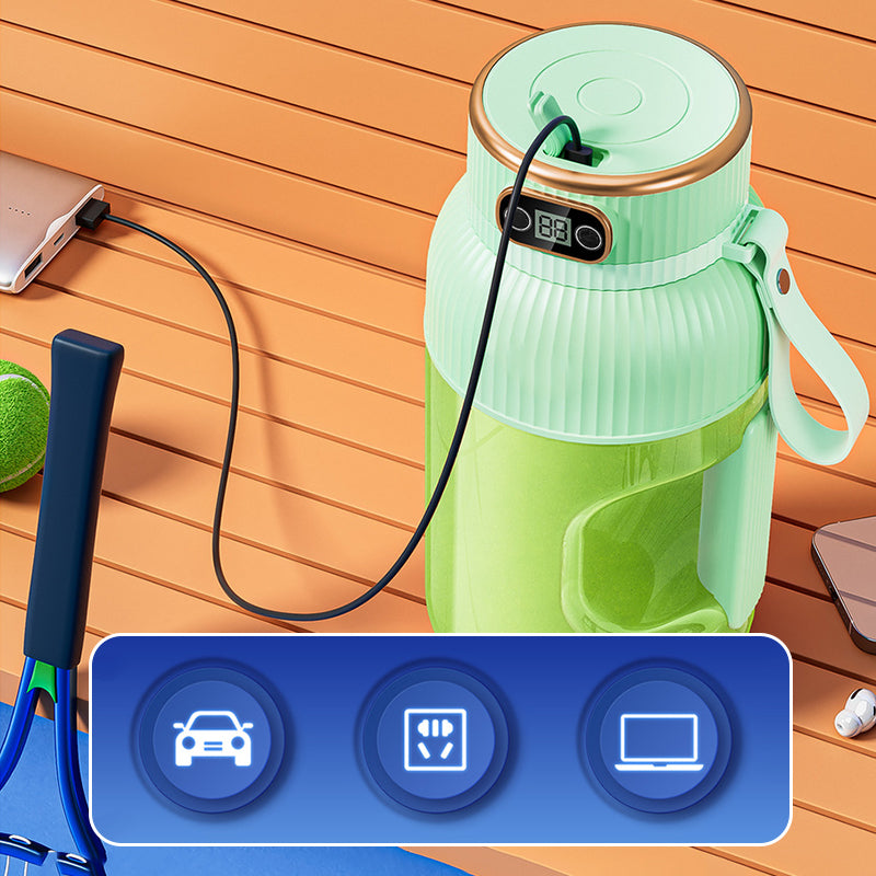 2-in-1 sapcentrifugebeker 🍹 Drink direct na het persen. Grote inhoud, digitaal scherm, ontwerp met meerdere messen. Draagbaar en een must-have voor de sportschool en buitenactiviteiten 🏋️