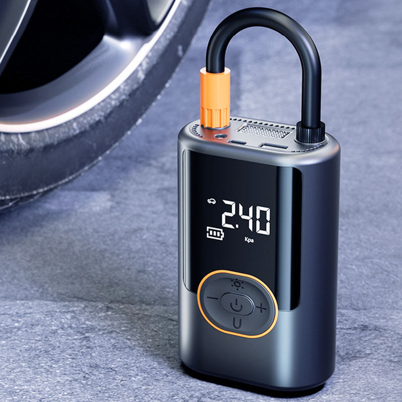 🎁2026 Nieuw binnen 50% KORTING💥🚗🔥 Multifunctionele draagbare autobandenpomp met verlichting