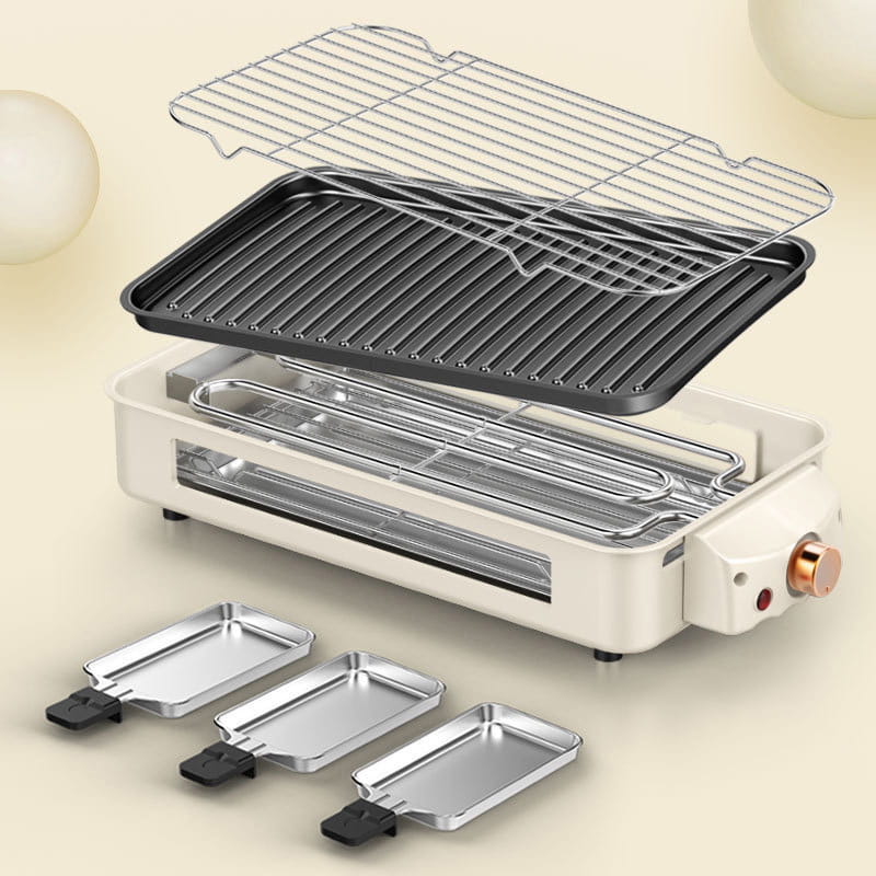 Beperkte tijd halve prijs--Large Capacity Detachable Multi-Function Smokeless Electric Grill