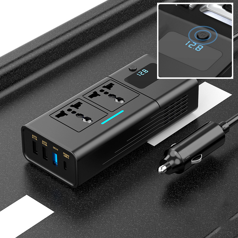 🔥Gratis verzending🔥Universeel 12V naar 220V stopcontact met display