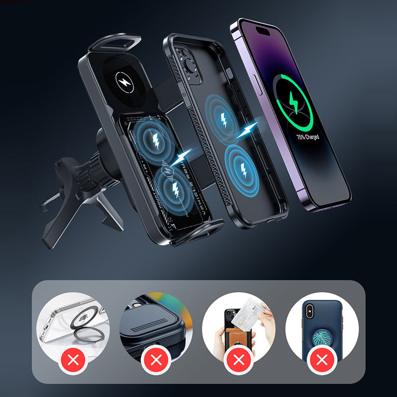 📱Laatste dag speciale aanbieding 50% KORTING⚡Hoogwaardige intelligente opvouwbare scherm draadloze oplader voor telefoons in de auto