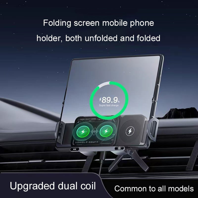 📱Laatste dag speciale aanbieding 50% KORTING⚡Hoogwaardige intelligente opvouwbare scherm draadloze oplader voor telefoons in de auto