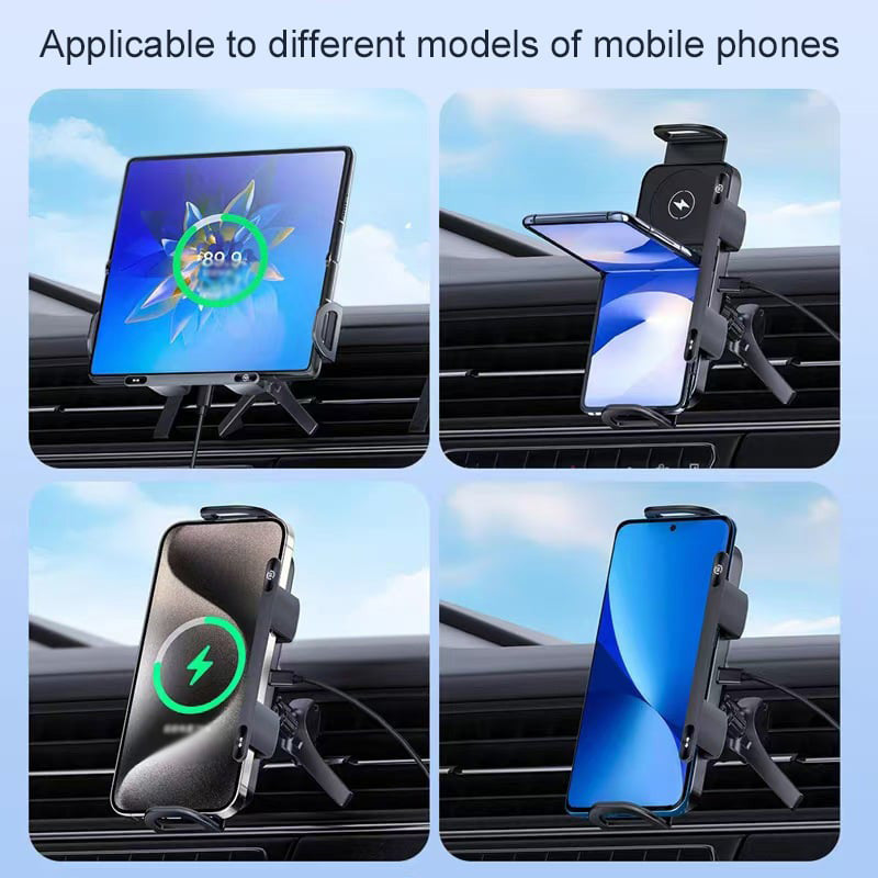 📱Laatste dag speciale aanbieding 50% KORTING⚡Hoogwaardige intelligente opvouwbare scherm draadloze oplader voor telefoons in de auto