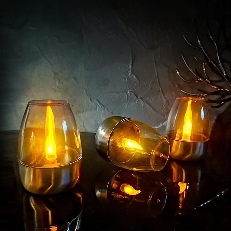 ✨ 6-Pack Zonne-energie Flikkerende Vlamloze Buitenkaarsen IP65 Waterdicht LED Tafellampen met Schemersensor voor Lantaarn Tuin Camping Feest Binnendecoraties Warm Wit