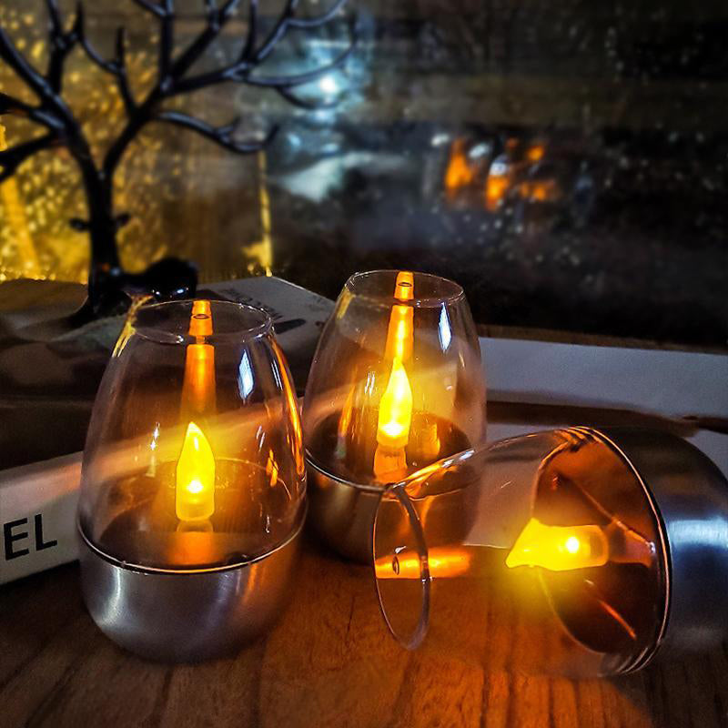 ✨ 6-Pack Zonne-energie Flikkerende Vlamloze Buitenkaarsen IP65 Waterdicht LED Tafellampen met Schemersensor voor Lantaarn Tuin Camping Feest Binnendecoraties Warm Wit