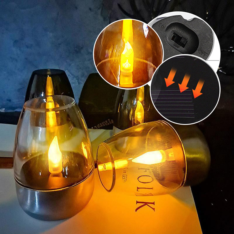 ✨ 6-Pack Zonne-energie Flikkerende Vlamloze Buitenkaarsen IP65 Waterdicht LED Tafellampen met Schemersensor voor Lantaarn Tuin Camping Feest Binnendecoraties Warm Wit