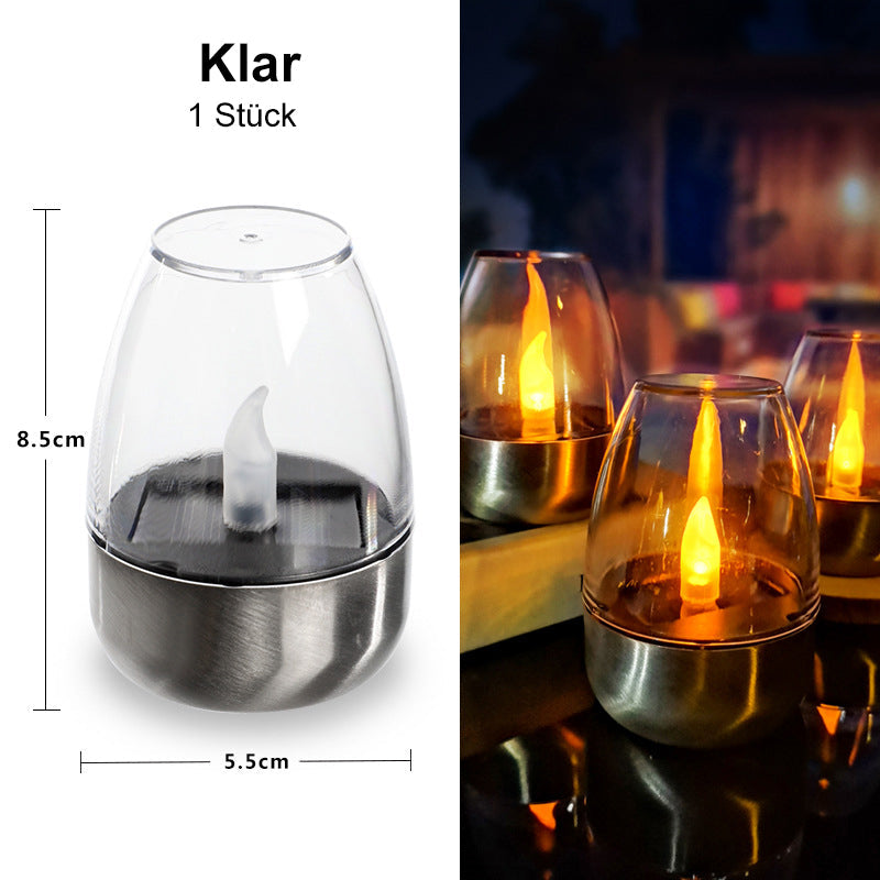 ✨ 6-Pack Zonne-energie Flikkerende Vlamloze Buitenkaarsen IP65 Waterdicht LED Tafellampen met Schemersensor voor Lantaarn Tuin Camping Feest Binnendecoraties Warm Wit