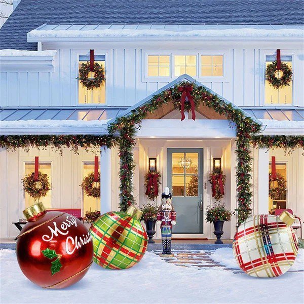 Outdoor Kerst PVC opblaasbare versierde bal