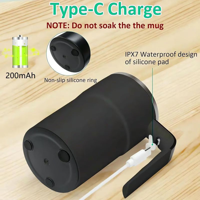 ☕ Oplaadbare automatische magnetische koffiemokset met roerfunctie | NU 50% KORTING | Zelfverwarmend & stil roeren | Perfect technisch cadeau voor koffieliefhebbers 🎄✨