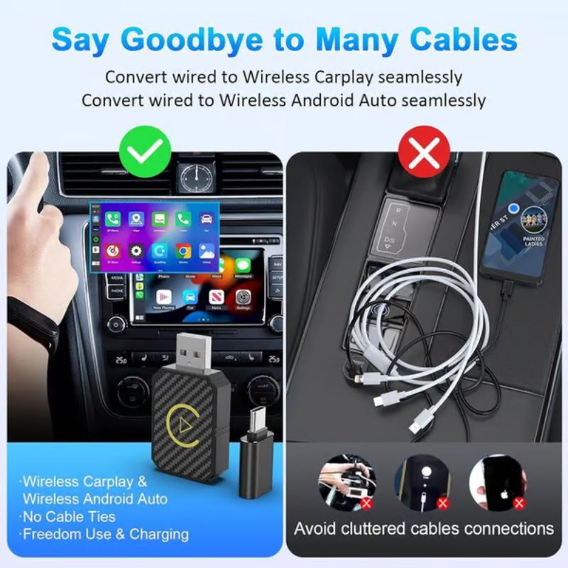 🔥2025 Nieuwjaarspromotie - 50% korting🔥Mini Draadloze CarPlay Adapter