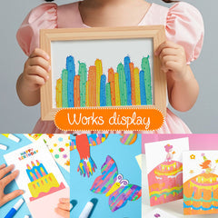 🎅20-delige set DIY Regenboog Kras Kerst Schilderij