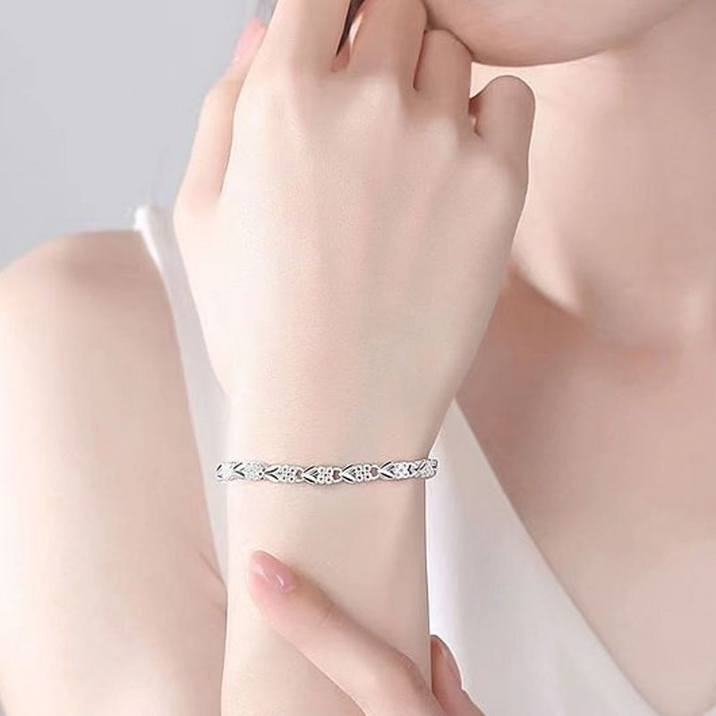 ✨Elegante sprankelende geluksklaverarmband🍀