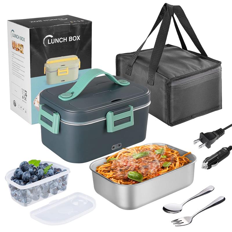 🎁2026 Nieuw binnen 50% KORTING💥Elektrisch verwarmde lunchbox voor auto, vrachtwagen en thuis - 304 roestvrij staal/1,8 l