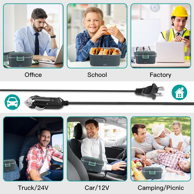🎁2026 Nieuw binnen 50% KORTING💥Elektrisch verwarmde lunchbox voor auto, vrachtwagen en thuis - 304 roestvrij staal/1,8 l