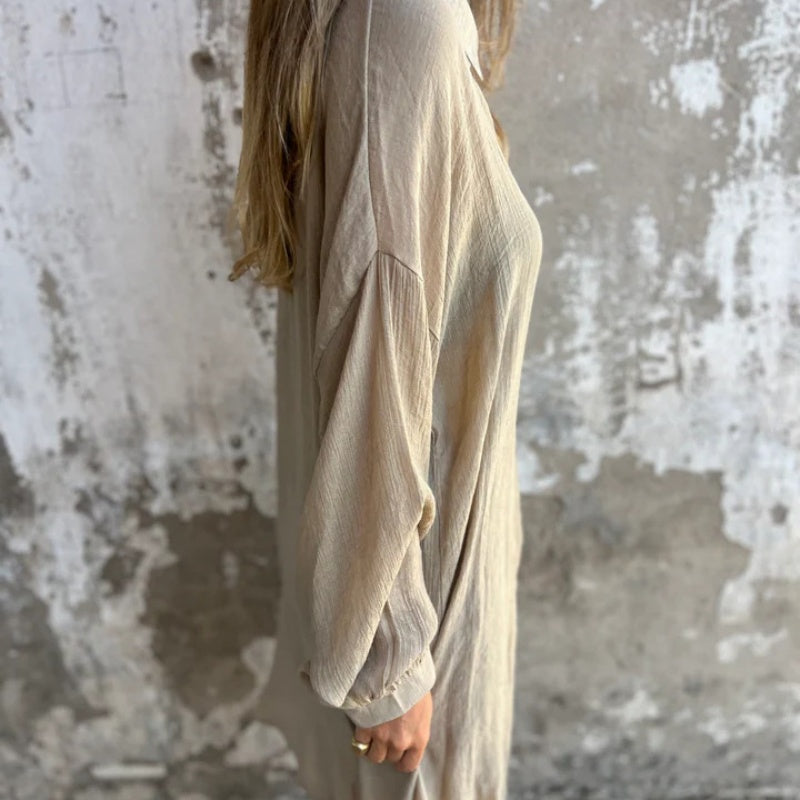 🔥2026 Vrouwen Fashion Street Casual Effen Shirt Lange Mouwen Set