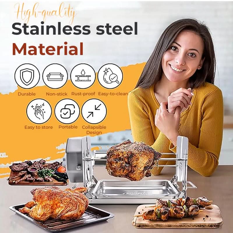 💖  Roestvrijstalen roterende grill