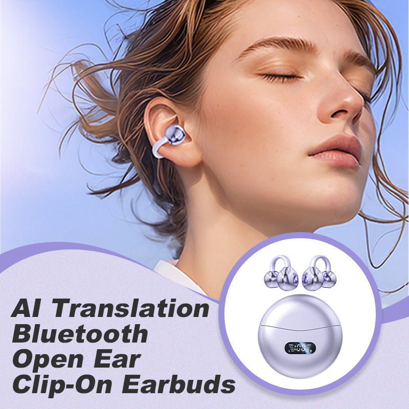 🎁2026 Nieuw binnen 50% KORTING💥AI Vertaal Bluetooth Open-Oor Clip-On Oordopjes