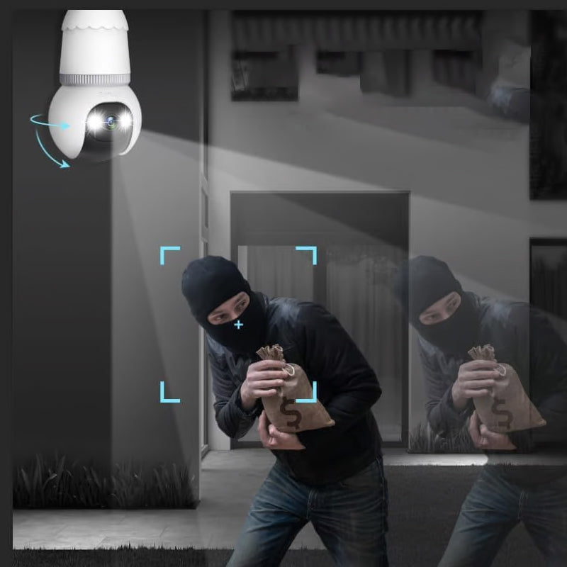 🔥 Gloednieuwe upgrade ✨ 4MP lampwerkcamera met beveiliging, 5G & 2,4GHz draadloos, voor binnen en buiten, met nachtzicht.