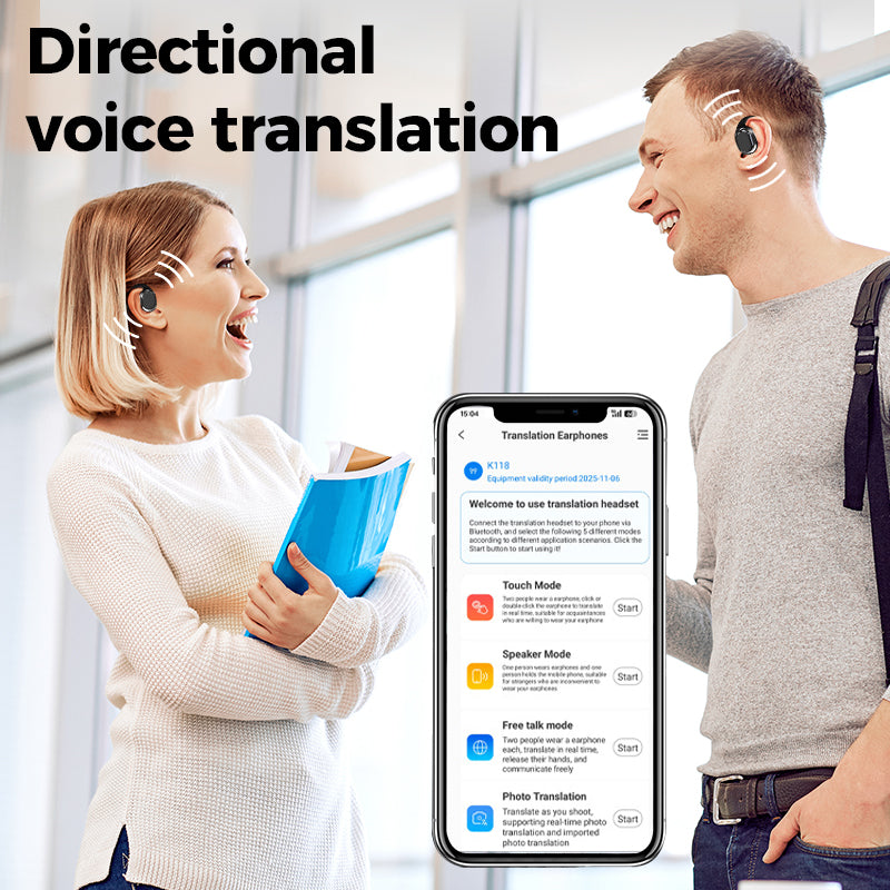 AI-vertaaloordopjes met Bluetooth 5.4 (Compatibel met iOS & Android)