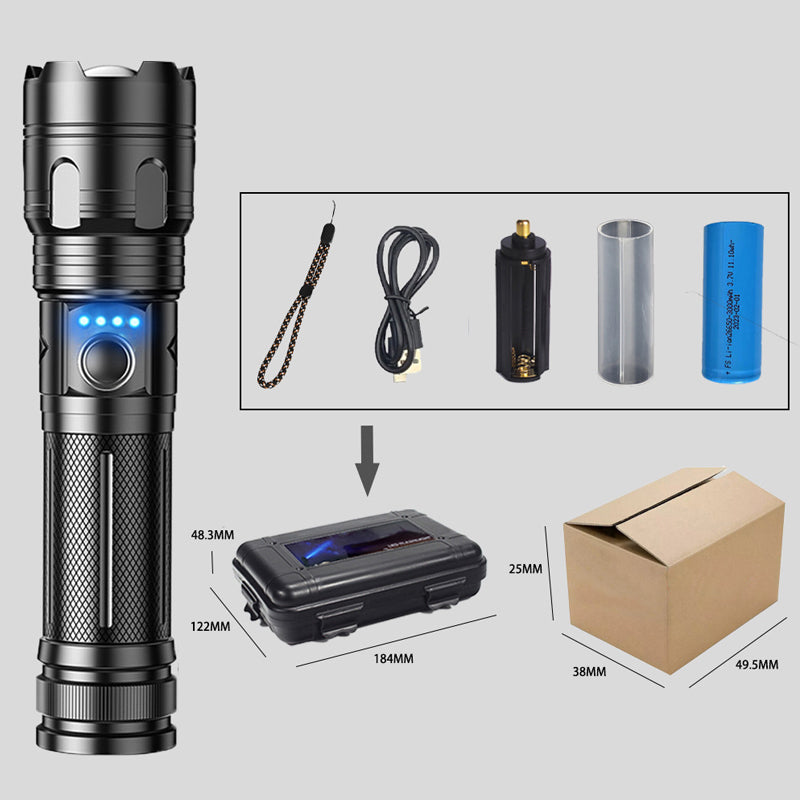 ⚡50% korting🔦Multifunctionele draagbare zaklamp voor buiten met zoom