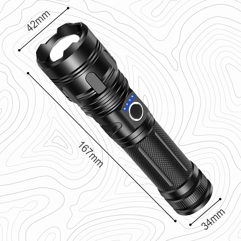 ⚡50% korting🔦Multifunctionele draagbare zaklamp voor buiten met zoom
