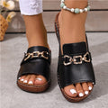 Modieuze slippers voor dames met kettingdetail