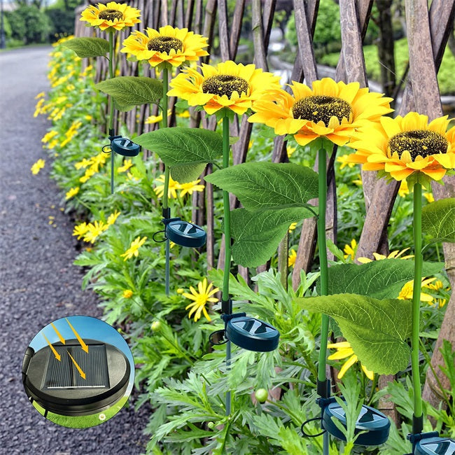 🌻  NU 50% KORTING! 🌞 Zonnebloem tuinlamp op zonne-energie – LED-verlichting & realistisch ontwerp ✨