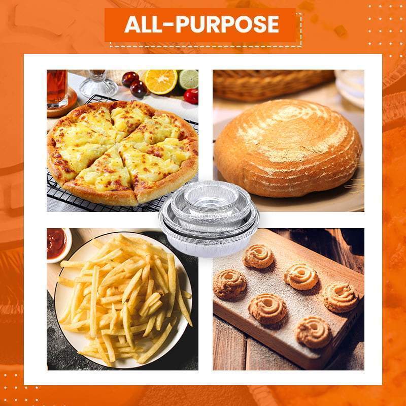 🍟Oliebestendige Aluminiumfolie Blikken Doos – Voor Frituur, Oven & Opbergruimte