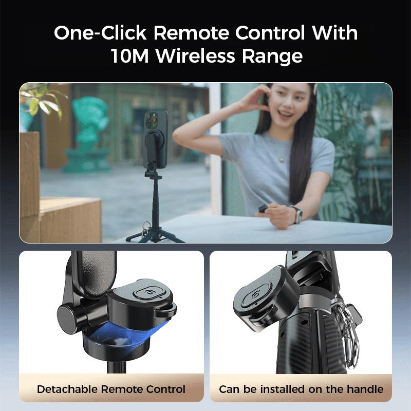 📸 4-in-1 Magnetische Selfiestick met 360° Rotatie – Eén gadget voor al je foto’s, video’s & vlogs!