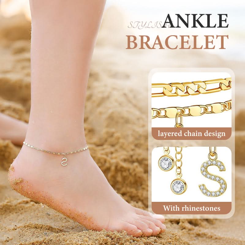 💕Gelaagde Gouden Enkelband voor Vrouwen