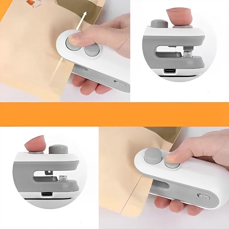 2-in-1 mini draagbare oplaadbare zakkensluit- en snijmachine