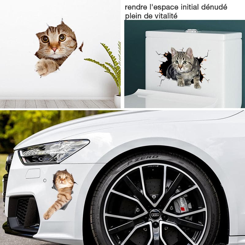 3D verwijderbare muurstickers met katten en honden