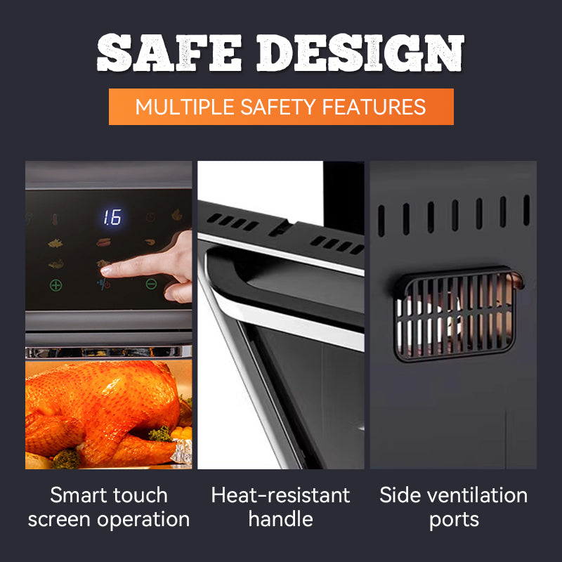 🔥50%  korting - TOP AANBIEDING🍳🍗 Multifunctionele Airfryer met kijkvenster en touchscreen | Gratis verzending✈️