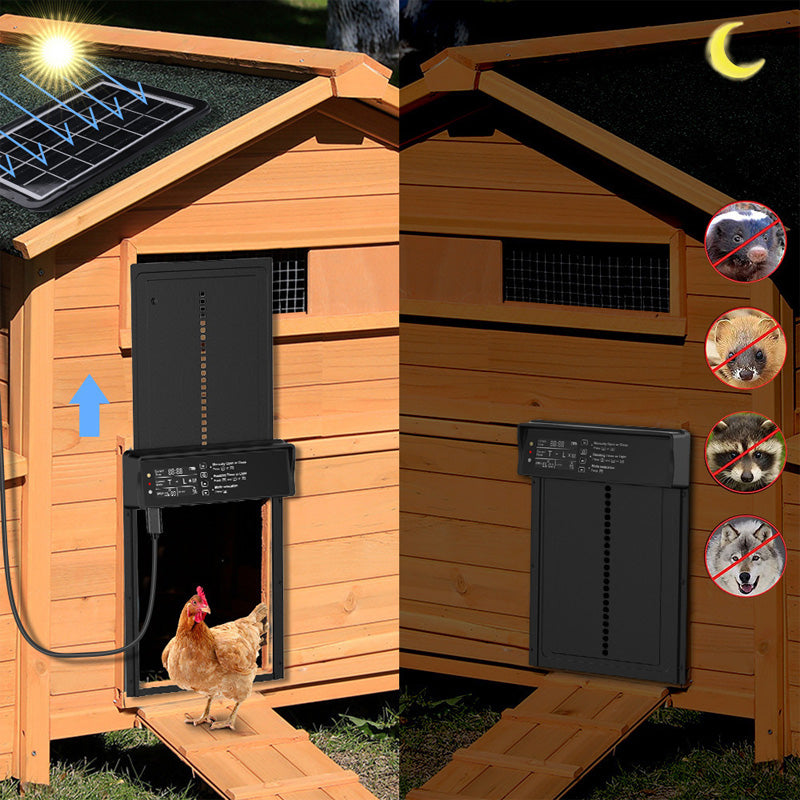 🔥🔥Nieuw binnen 50% KORTING🎁Zonne-energie automatische kippenhokdeur