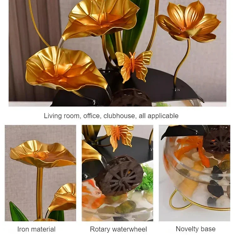 🔥2025 Hot sale 🔥Creatief luxe ornament in de vorm van een aquarium met lotusbloem