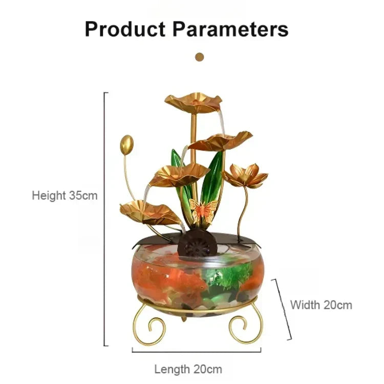 🔥2025 Hot sale 🔥Creatief luxe ornament in de vorm van een aquarium met lotusbloem
