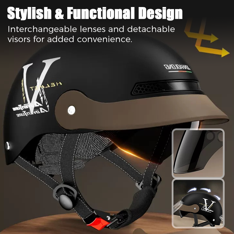 🛡️Ademende, lichtgewicht en schokbestendige motorhelm