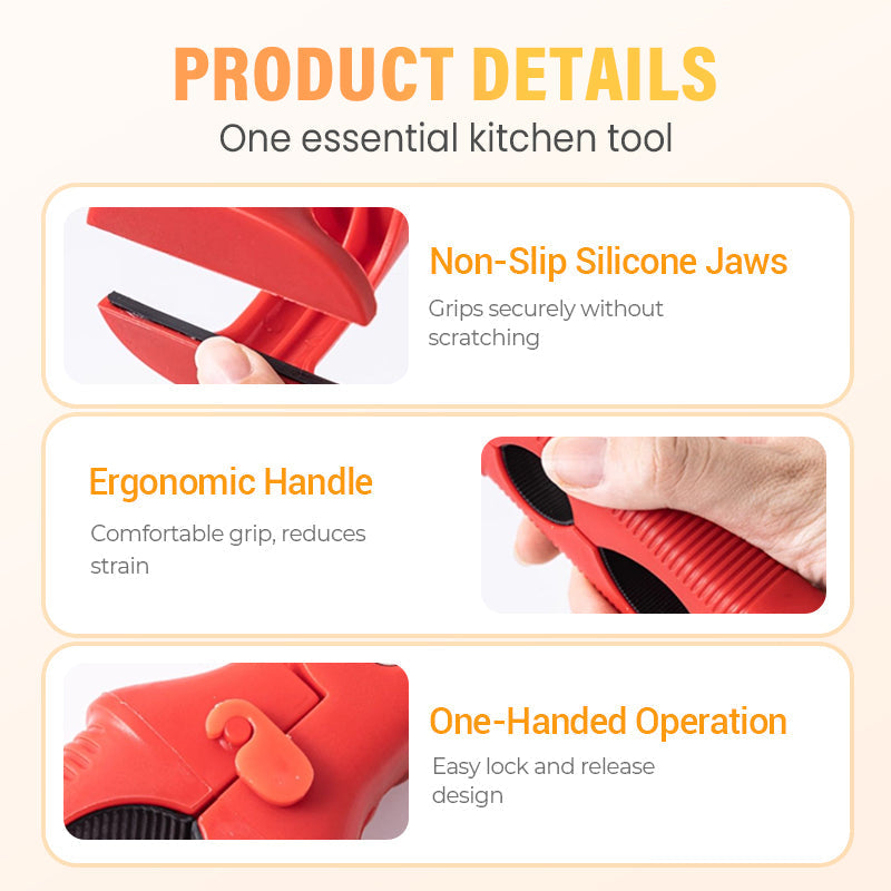 3-in-1 siliconen kom- en bordklem (komklem + bordheffer + flesopener) 🔥