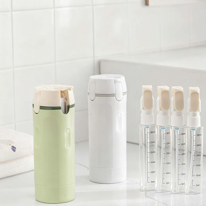 🎁2026 Nieuw binnen 50% KORTING💥🧴4-in-1 Hervulbare Reisflessen Set – Lekvrij, Compact & Georganiseerd: Perfect Voor Reizen/Vakantie!