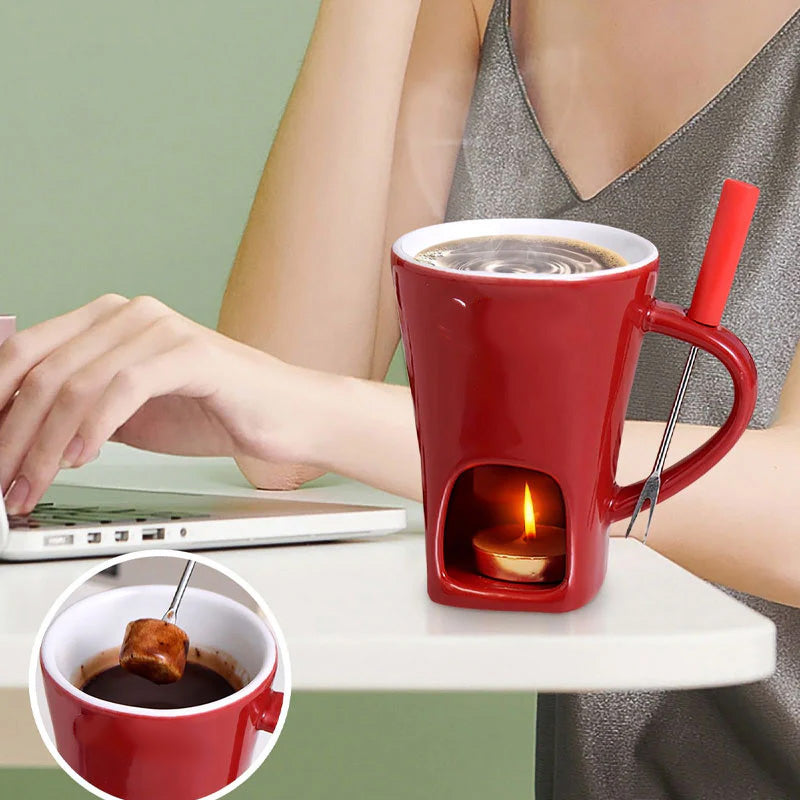 Keramische Chocolade Fondue Mok