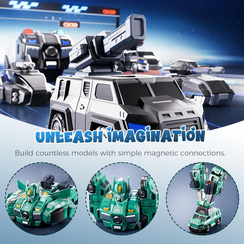 💥 TIJDELIJKE AANBIEDING! 🔥9-in-1 magnetisch transformeerbaar auto- en robotspeelgoed