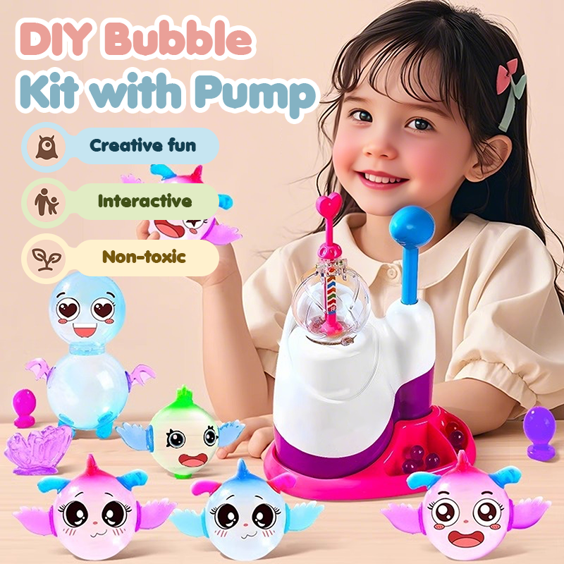 🎁Kerstuitverkoop 50% KORTING 🔥DIY-bellenblaasset met pomp voor kinderen